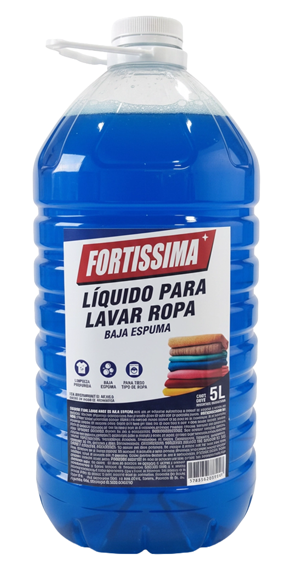 Fortissima Jabón Líquido para Ropa Baja Espuma 5 litros